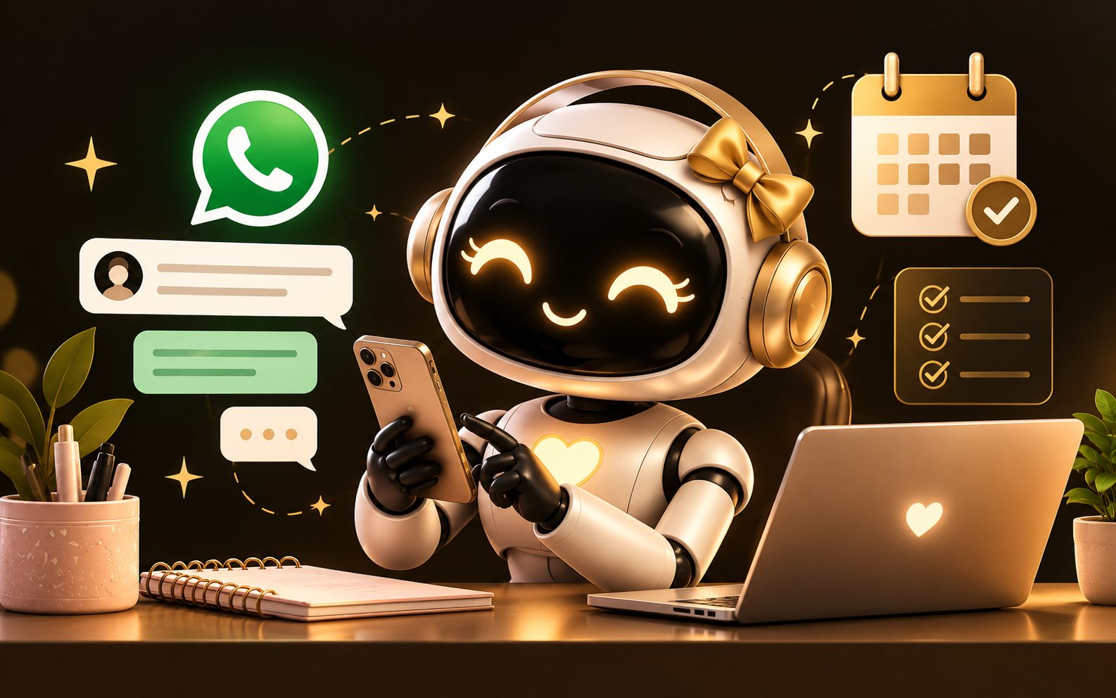 Isa, a secretária digital da E Sousa, respondendo clientes no WhatsApp e marcando horários na agenda